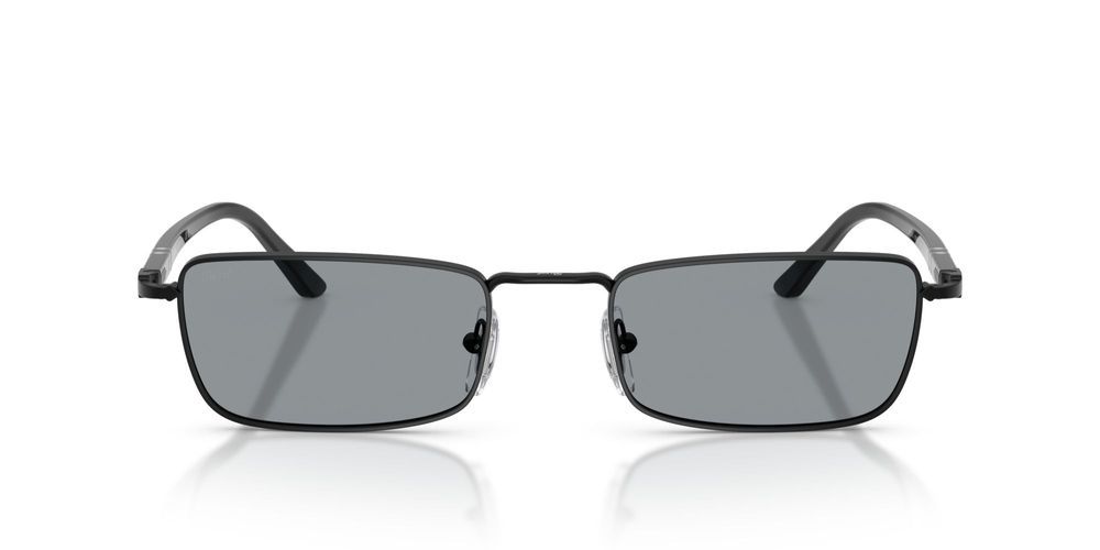 PO 1025S Black Rectangle Sunglasses