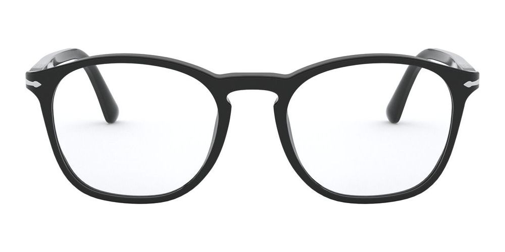 PO 3007VM Black Geometric Eyeglasses
