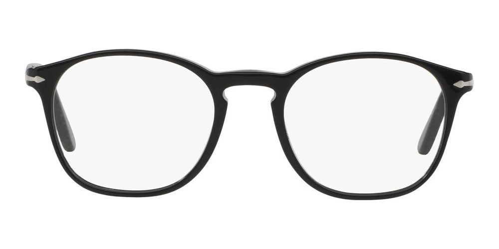 PO 3007V Black Geometric Eyeglasses