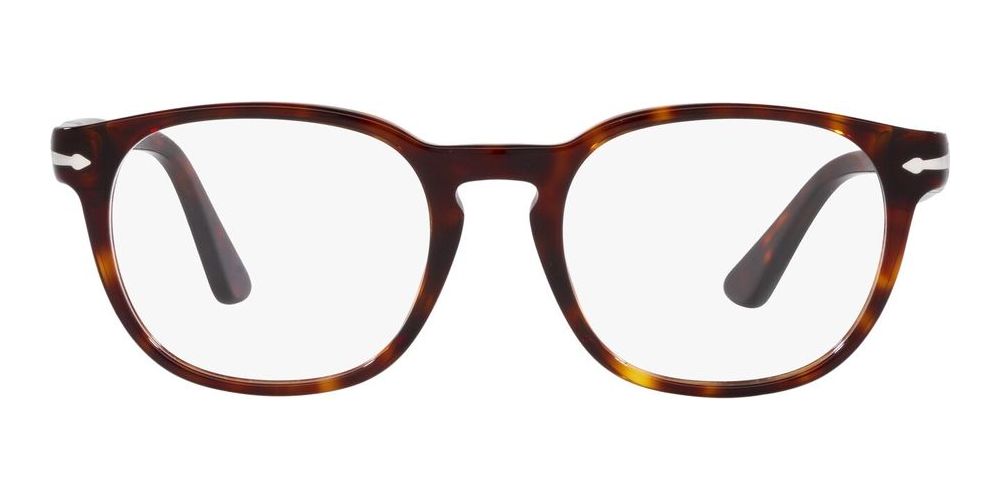 PO 3283V Havana Geometric Eyeglasses