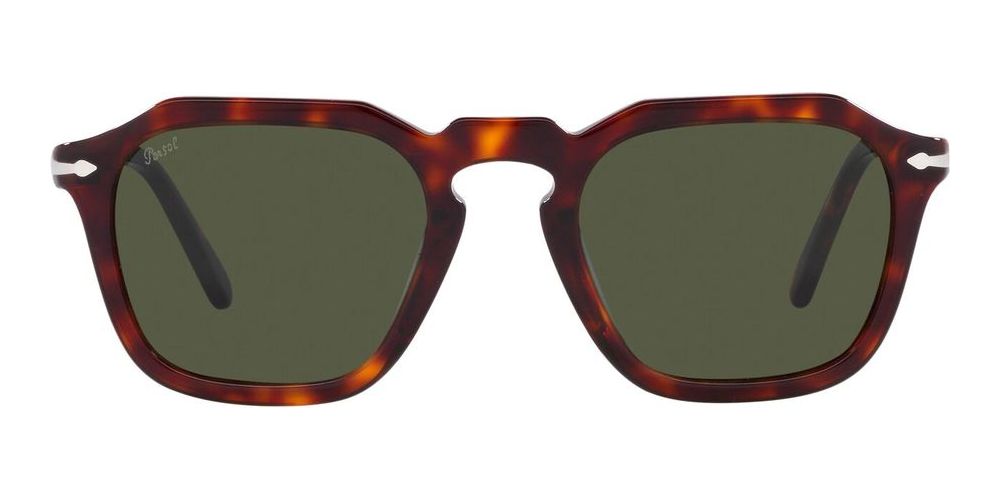 PO 3292S Havana Geometric Sunglasses