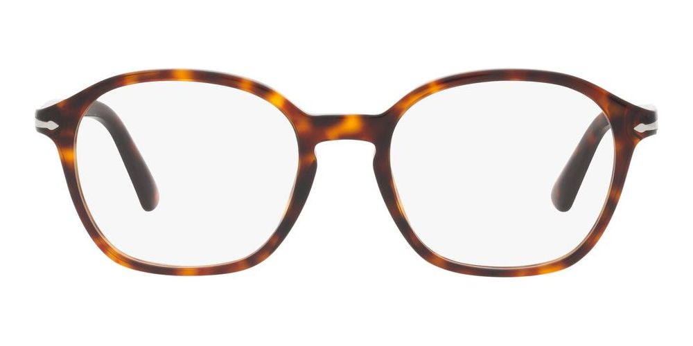 PO 3296V Havana Geometric Eyeglasses