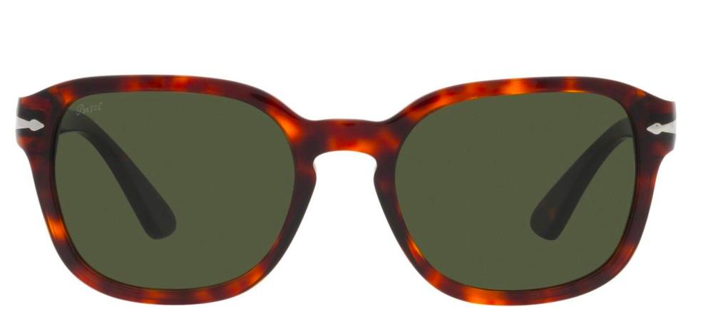 PO 3305S Havana Geometric Sunglasses