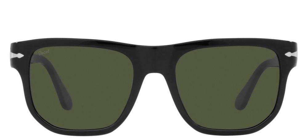 PO 3306S Black Geometric Sunglasses