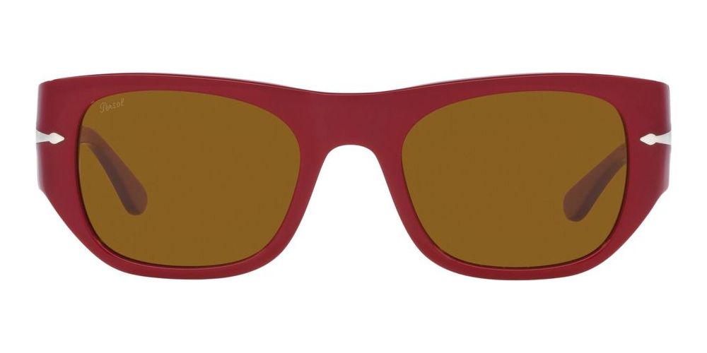 PO 3308S Red Geometric Sunglasses