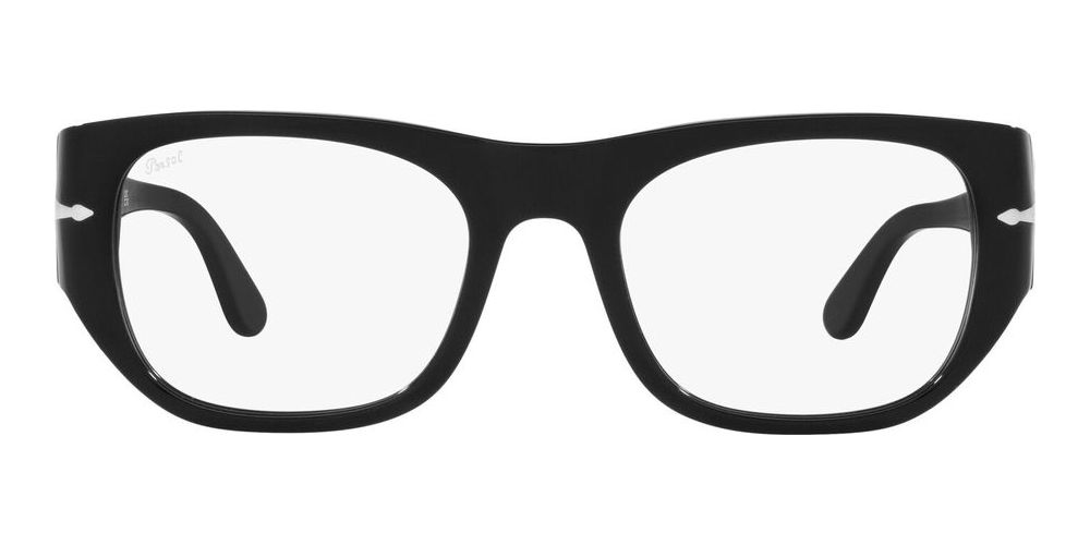 PO 3308S Black Geometric Sunglasses