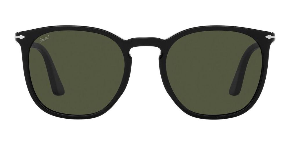PO 3316S Black Squared Sunglasses
