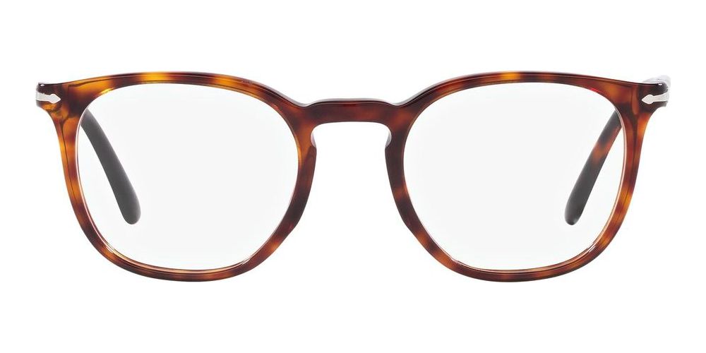 PO 3318V Havana Squared Eyeglasses