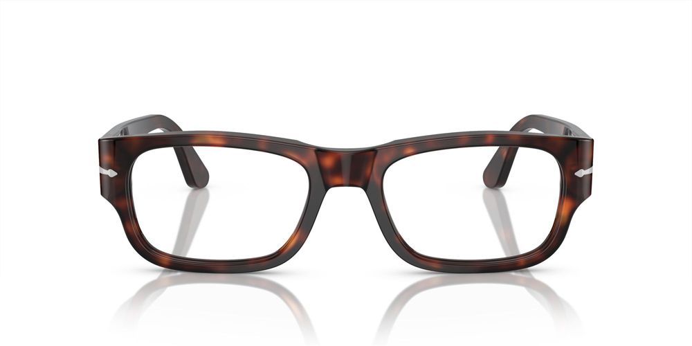 PO 3324V Havana Geometric Eyeglasses