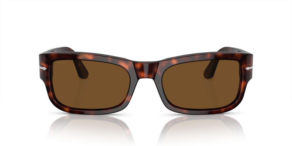 PO 3326S Havana Geometric Sunglasses