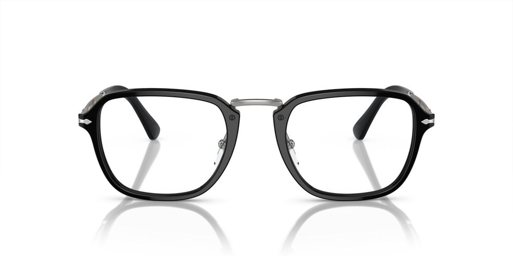 PO 3331V Black Geometric Eyeglasses