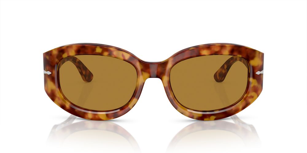 PO 3335S Brown Geometric Sunglasses
