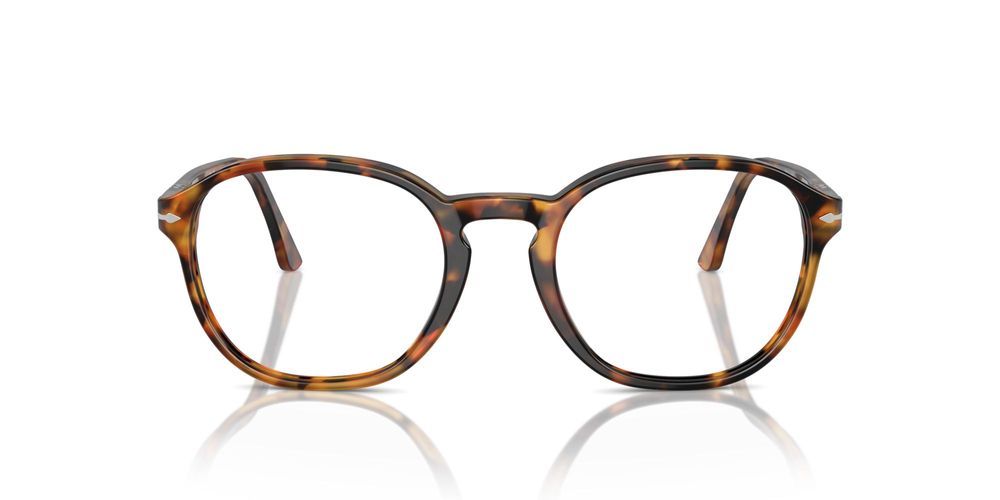 PO 3343V Brown Geometric Eyeglasses