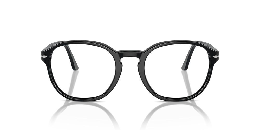 PO 3343V Black Geometric Eyeglasses
