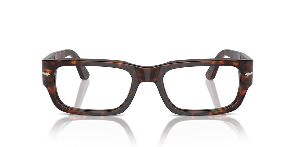 PO 3347V Havana Squared Eyeglasses