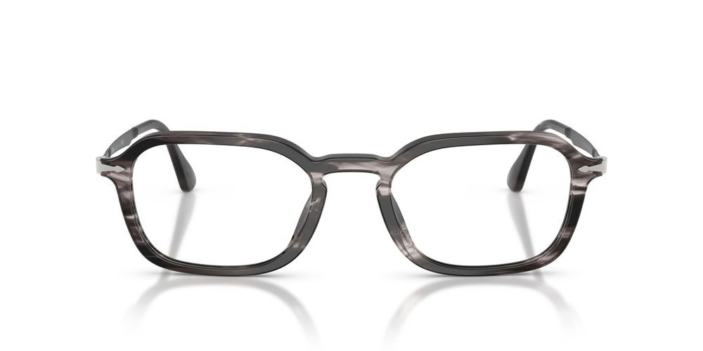 PO 3381V Grey Geometric Eyeglasses