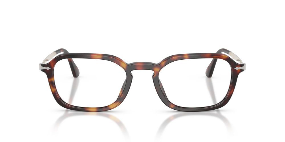 PO 3381V Havana Geometric Eyeglasses