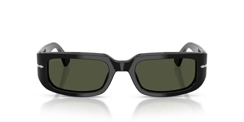 PO 3385S Black Rectangle Sunglasses