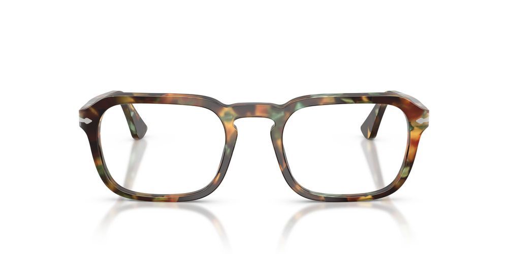 PO 3390V Havana Geometric Eyeglasses