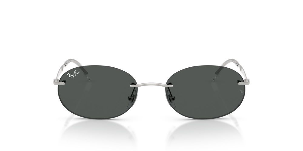 RB 3767 Silver Oval Sunglasses