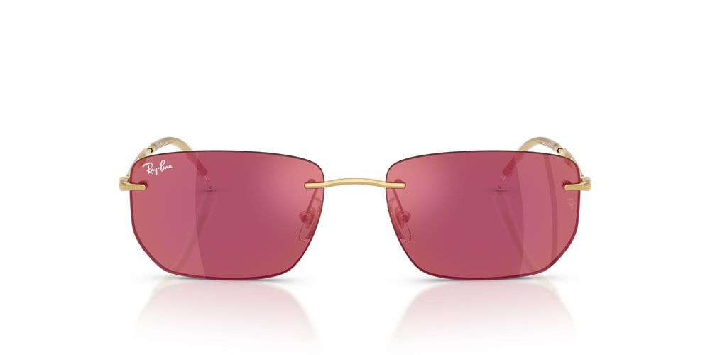 RB 3768 Gold Rectangle Sunglasses