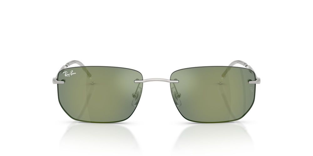 RB 3768 Silver Rectangle Sunglasses