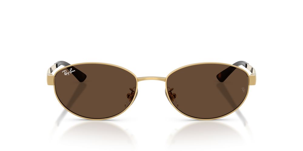 RB 3774D Gold Oval Sunglasses