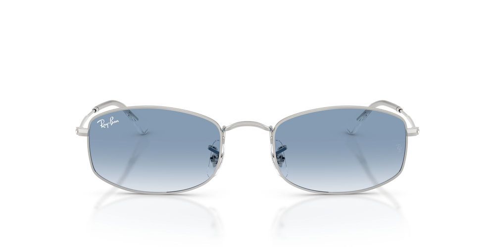 RB 3832 Silver Rectangle Sunglasses