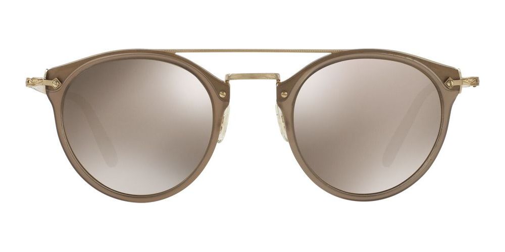 REMICK OV 5349S Brown Round Sunglasses