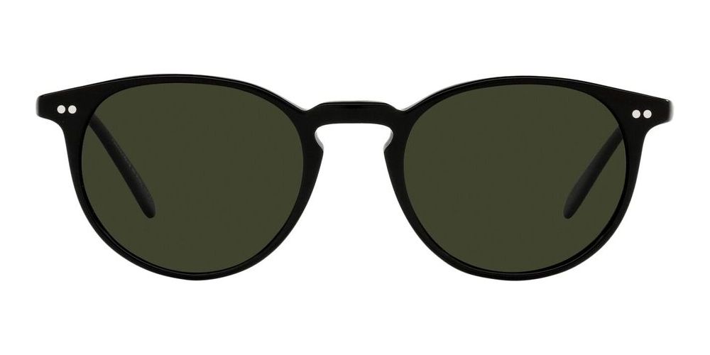 RILEY SUN 5004SU Black Round Sunglasses