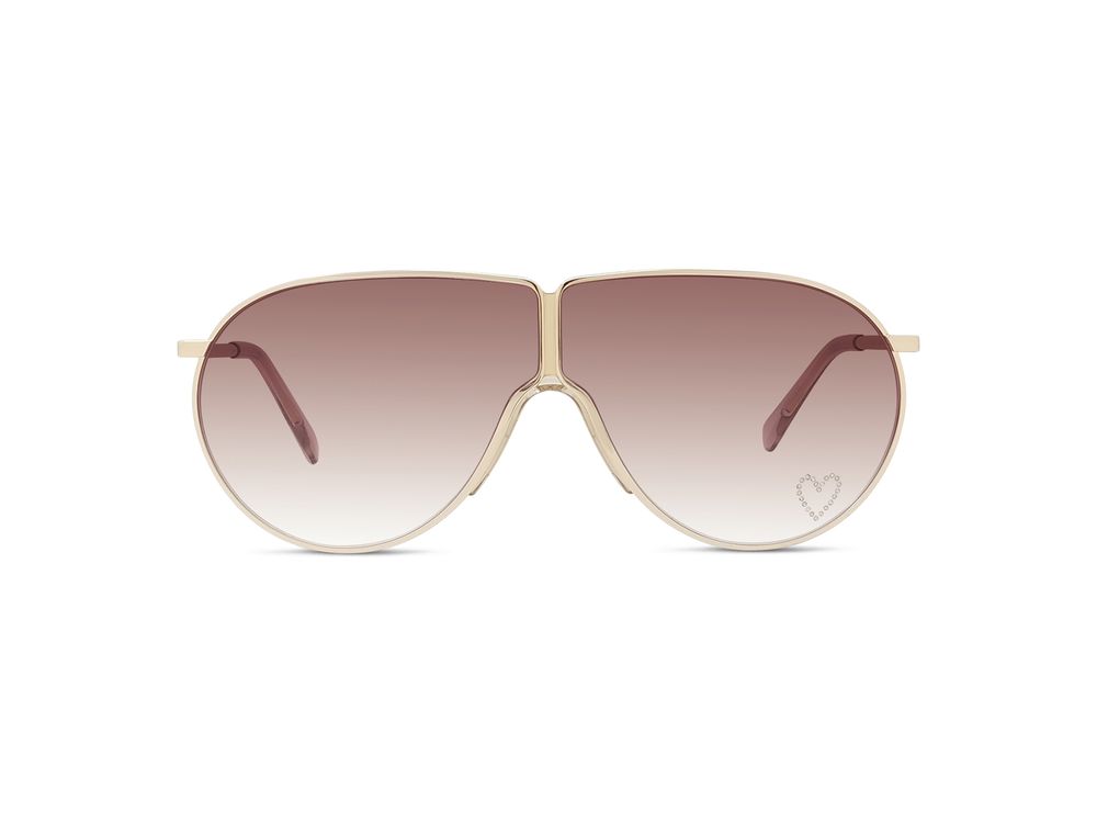 Love Heart Gold Pilot Sunglasses