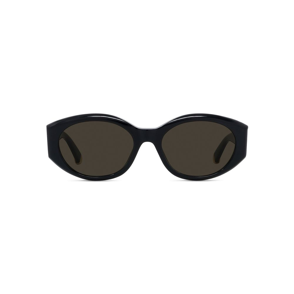 Stella Black Oval Sunglasses