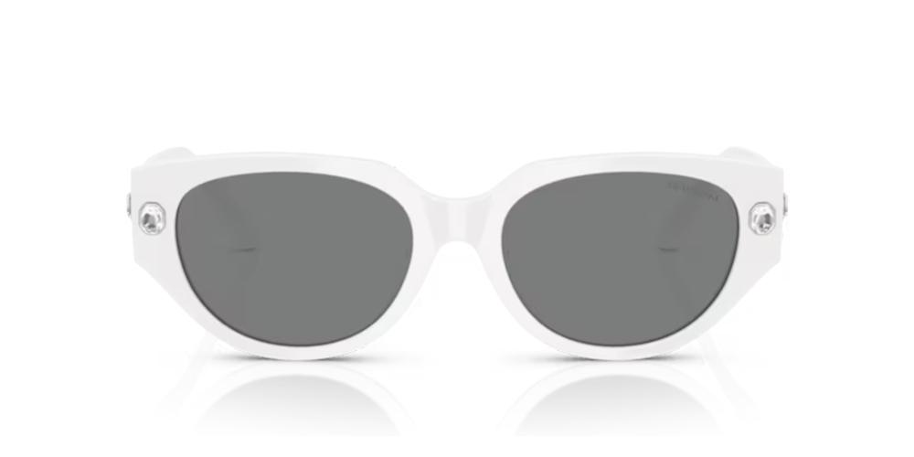 SK6035D White Geometric Sunglasses