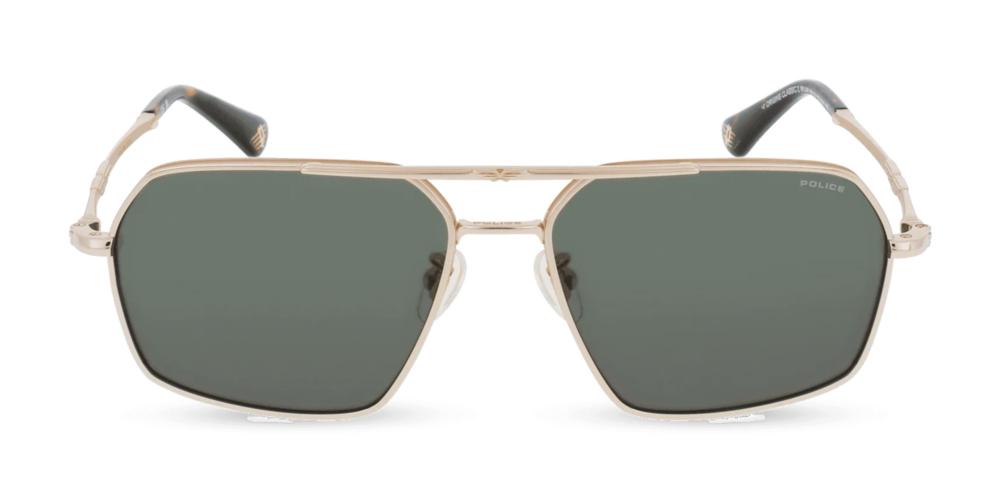 SPLL86 Rose Gold Geometric Sunglasses