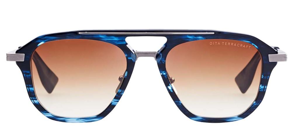TERRACRAFT Blue Geometric Sunglasses