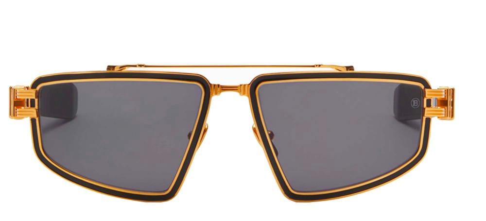 TITAN Gold Geometric Sunglasses