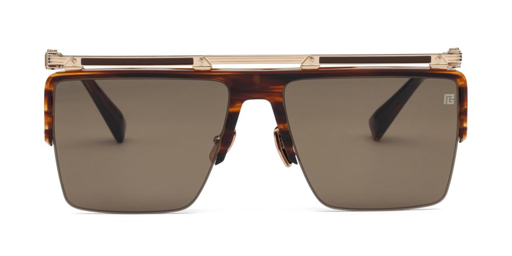 TRIOMPHE Brown Geometric Sunglasses