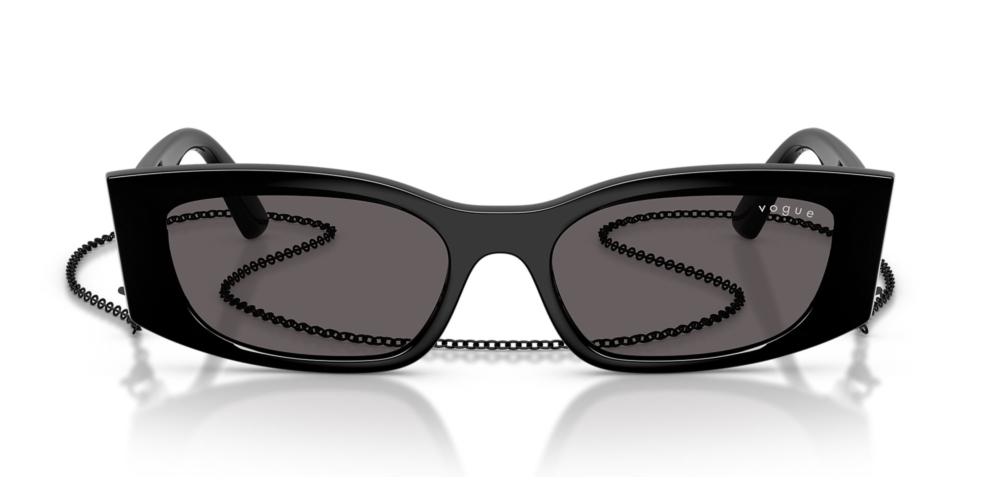 VO5655SU Black Rectangle Sunglasses