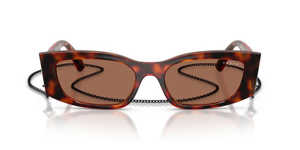 VO5655SU Havana Rectangle Sunglasses