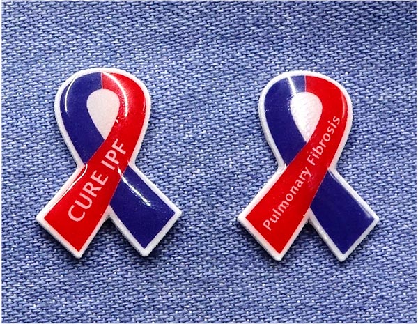 Pulmonary Fibrosis Awareness Ribbon Pins