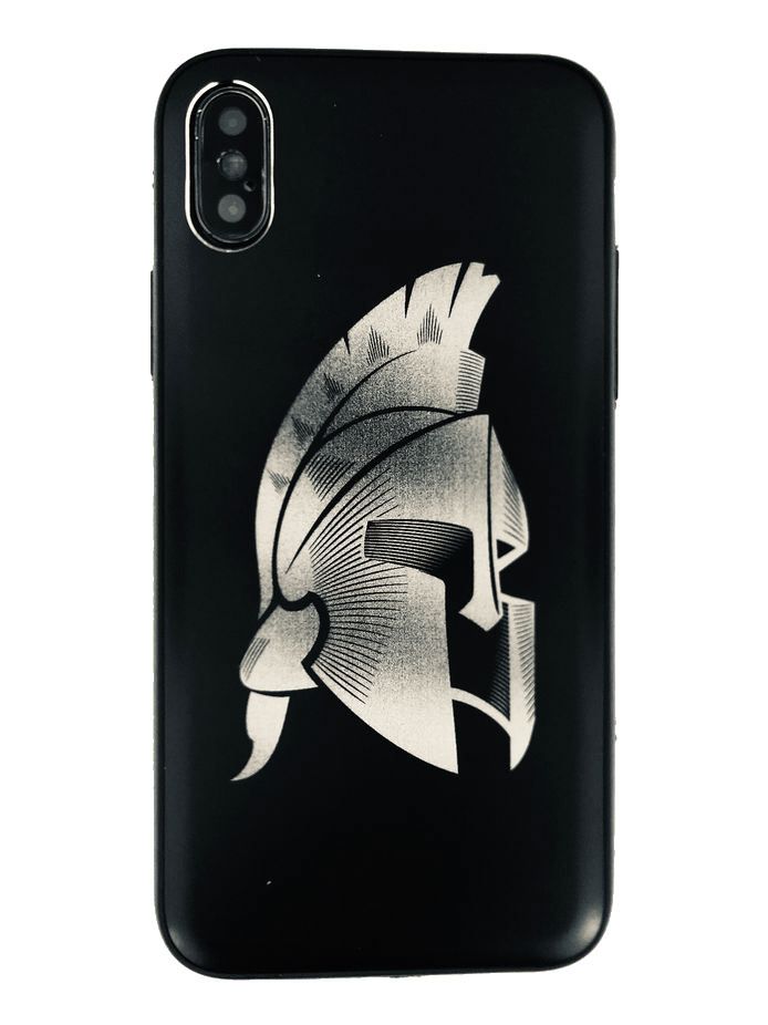 iPhone & Samsung Aluminum Phone Case Cover Spartan Warrior Helmet #0045