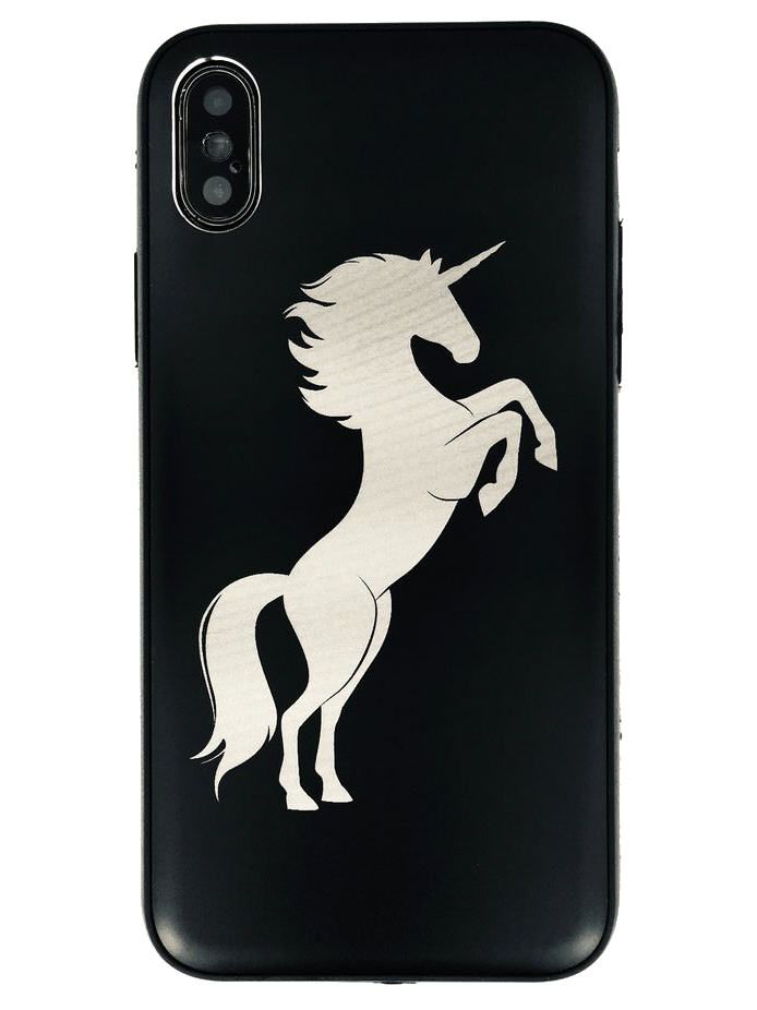 iPhone & Samsung Metal Aluminum Cell Phone Case Cover Skin Bucking Unicorn #0080