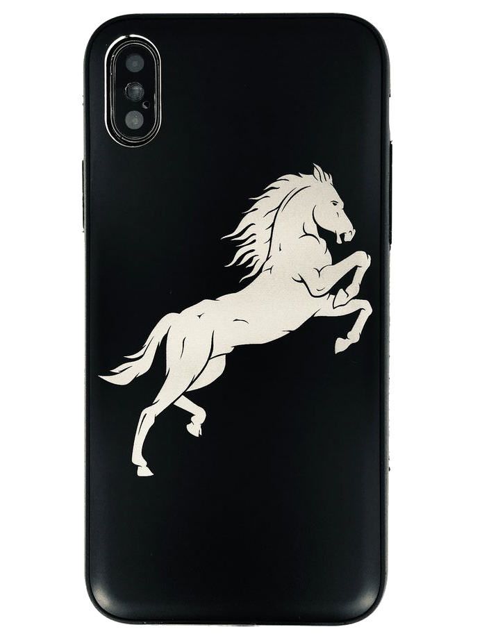 iPhone & Samsung Metal Aluminum Phone Case Cover bucking Horse Stallion #0071