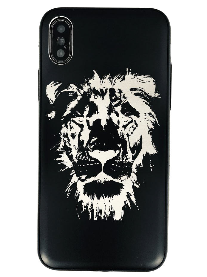 iPhone & Samsung Metal Aluminum Phone Case Cover Skin Lion Face Head #0078