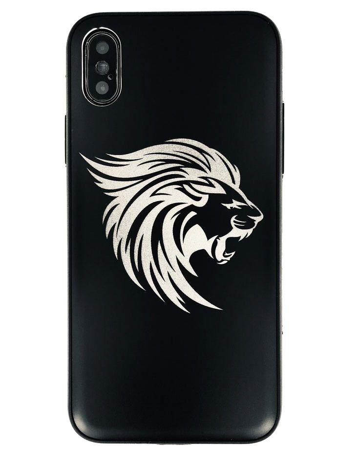 iPhone & Samsung Metal Aluminum Phone Case Cover Skin Roaring Lion Head #0075