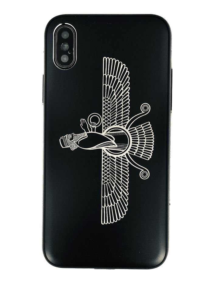 iPhone & Samsung Metal Cell Phone Case Cover Persian Farvahar Symbol #0225