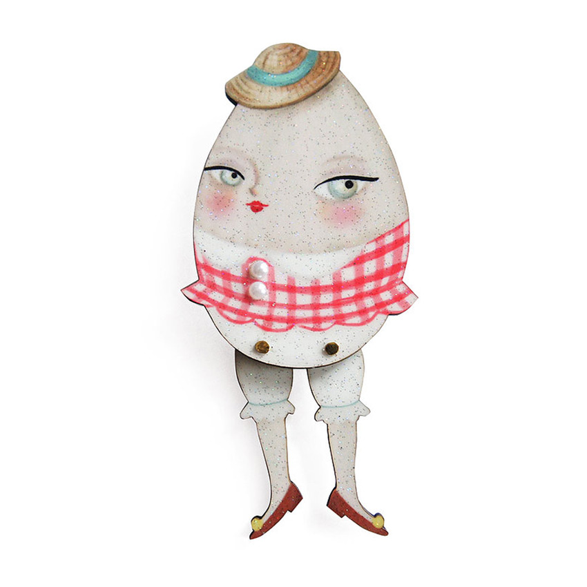 Egg Girl Brooch By Laliblue