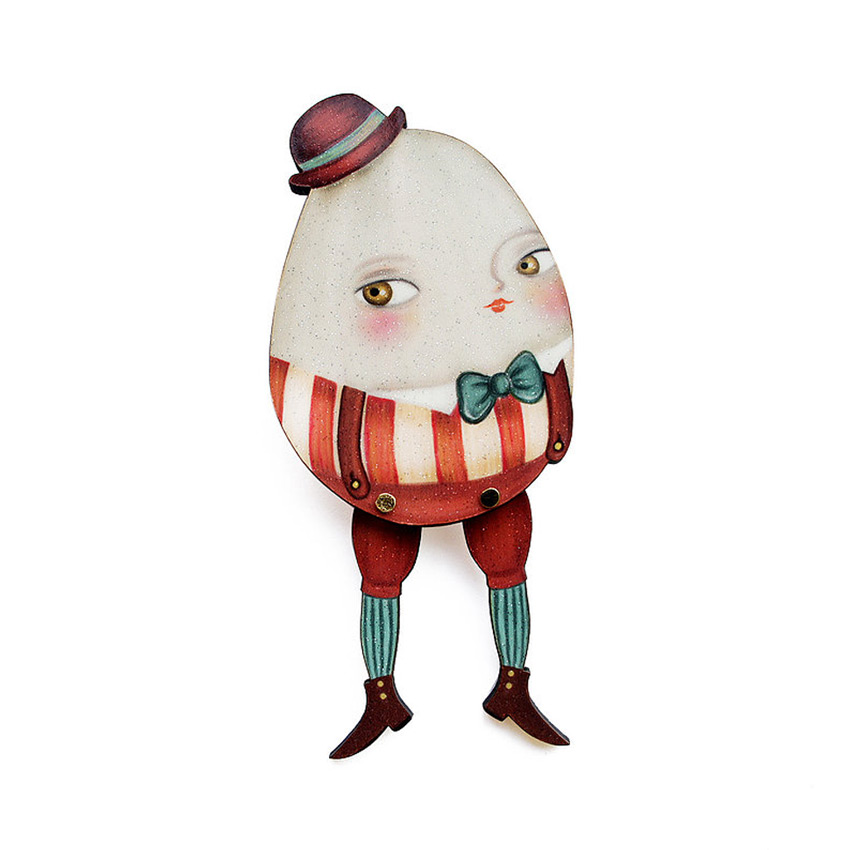 Egg Man Brooch By Laliblue