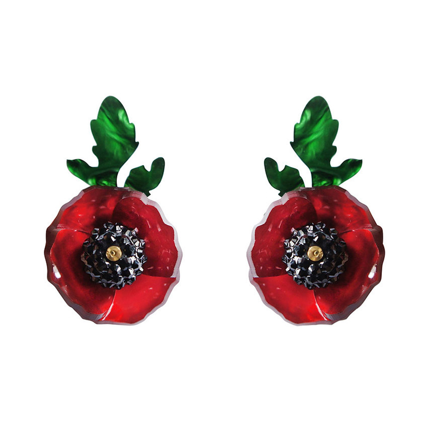 Red Poppy Earrings V2 By Laliblue