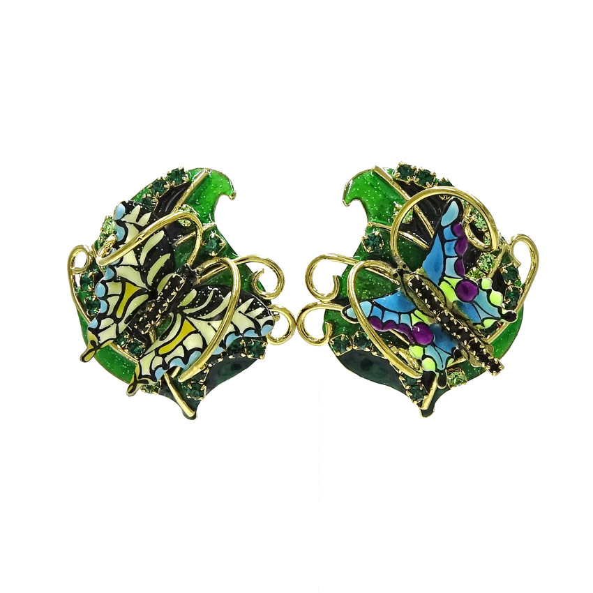 Butter Lettuce Butterfly Earrings By Lunch At The Ritz LATR